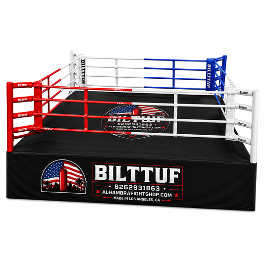 Heavy Duty Deluxe Silent Boxing Ring Elevated