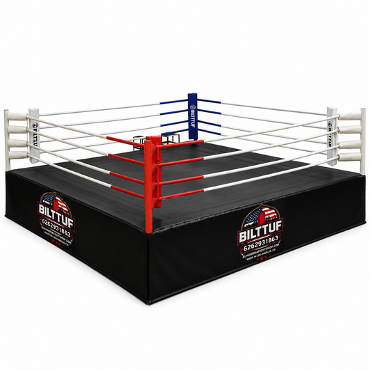 Professional Competition Elevated Drop-N-Lock Boxing Ring