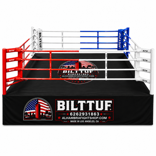 Heavy Duty Deluxe Silent Boxing Ring Elevated
